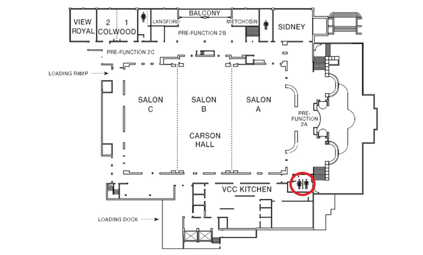 Victoria Conference Centre second floor floor plan